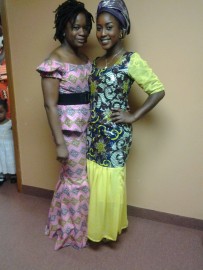 Amanda (left) representing Ghana fully , Lehleih (right) representing Liberia fully