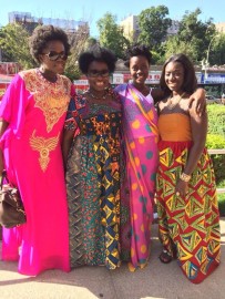Beautiful ladies representing with color for All nations!!!